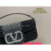 Väskor designer glänsande kristall kvinnor diamant axel purses valenttiinos kedja läder rem crossbody mode loco handväskor kväll väska lady purse nlgh