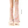 Skarpetki dla kobiet harajuku jk girl furry dzianin kolorowy rozkloszowany cieplejszy cieplejszy kolano wysokie okładka długie pończochy streetwear 37JB
