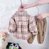 2023 neue Produkt 1-3-4 Jahre Alten Frühling und Herbst Baby kinder Hemd + t-shirt + hosen Drei Stück Set