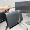 borsa di design di lusso in pelle liscia marca logo oro argento con portachiavi busta borsa multifunzione pochette con patta catena borse a tracolla a tracolla da donna