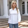 Camicette da donna Camicie Camicia bianca da donna 2023 New Fashion Business Camicia da donna Top Camicetta a maniche lunghe Camicia da donna con bottoni Camicia da ufficio Lady Camicie casual YQ231214