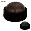 Trapper Hats Brand Style 2023 Retro Cowhide Bomber Hat Winter Keep Warm Caps Män Kvinnor Real Leather Cap Thick Velvet Dad 231214