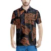 Polos pour hommes Polynésien Tribal Tongan Totem Tatouage Tonga Prints Polo Hommes Été À Manches Courtes Patchwork Mâle Casual Tops Modes