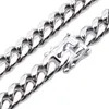 10mm schwere Halskette Edelstahl Miami Link Curb Cuban Chain Herren Halskette männlich Party Schmuck Zubehör stilvoll Beautiful226E