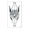 Nowy Waterproof Tattoo Tattoo Tattoo Dark Dream Catcher Wolf Head Animal Black Rose tymczasowe