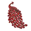 Deshow Spille di pavone colorate per le donne Spilla di uccelli di grandi dimensioni Pin Accessori moda vintage di alta qualità Ne 201009244O