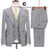 Tute da uomo Cenne Des Graoom Classic Glen Plaid 3 pezzi Vintage Abiti da uomo Giacca invernale Gilet Pantaloni Tailor Made Business Office Wedding 231214