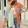 Women's Blouses 2023 Spring Green Button Up Shirts Women Cotton Long Sleeve Summer Korean Office Lady Blouse Basic White Blue Tops 26543