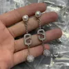 Dangle Kroonluchter Gouden Bal Oorbel Modieuze Gepersonaliseerde Zoete Parel Kristal Kwastje Oorbellen Engagement Bruiloft Accessoires Geschenken Sieraden VAE11