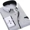 Men's Dress Shirts Quality Big Size 5XL Men Shirt Arrival Long Sleeve Slim Fit Button Down Collar Printed Business Social 231213