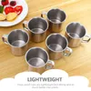 Vinglas 6 PCS Office Cup Camping Coffee Mugs Småbarn Vatten Dricker Metal Kindergarten Rostfritt stål Multivt barn Mjölk