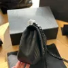 Bolsa feminina designer de moda preta bolsa de ombro caviar em forma de y bolsa com caixa de presente bolsas de corpo cruzado de couro genuíno para mulheres bolsa de alta qualidade