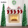 Christmas Decorations OurWarm Year Artificial Tinsel Christmas Tree 5ft Pop up Fake Christmas Tree Christmas Decorations for Home arbol de navidad 231213