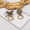Bijoux de créateurs mixtes plaqués or 18 carats, boucles d'oreilles pendantes de marque pour femmes, bijoux de fête de mariage, cadeau de vacances