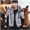 Men's Fur Fausse Fourrure S-5xl 2021 Hommes Hiver Mode Fausse Fourrure Épissage Manteau Personnalité Épaisse Imitation Vison Fourrure Manteau En Cuir Veste Tide Stage Vêtements Q231212