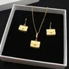 Designer Necklace Set Earrings For Women Luxurys Designers Gold Necklace Pendant Earring Fashion Jewerly Gift With Charm D2202181Z296z