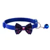 Dog Apparel Cat Collar For Puppy Kitten Animal Adjustable Collars Cute Bell Bowknot Necklace Dots Print Pet Accessories