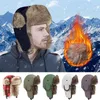 Traper Hats Men Winter Trooper Earflap ciepłe rosyjskie wodoodporne czapkę narciarską czapkę ochronę ucha 231213