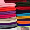 Berets Männer Frauen Winter Herbst Einfarbig Warme Wolle Gestrickte Kappe Fluoreszierende Cuffed Beanie Hut Weibliche Kappen Wärmer Motorhaube Casual