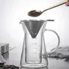 Potes de café Swabue 300ml Vidro de parede dupla Bule de chá de café com filtro de aço inoxidável Resistente ao calor Borosilicato Vidro Jarra Maker Brewer 231213