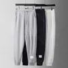 男子と女性のズボンパンツファッションブランドThombrownsweatpant TB Dark Invisible Four Bar Knitte Sportsカジュアル人気レギンスffoj