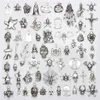 Assorted 60 Designs Halloween Charms Skull Skeleton Hand Spider Bat Ghost Witch Pendants Diy Jewelry Making 60pcs bag229P