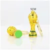 Artes e Artesanato Europeu Resina Dourada Troféu de Futebol Presente Mundial Troféus de Futebol Mascote Home Office Decoração Artesanato Drop Delivery Ho Dhgup