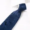 Strikjes Merk Hoge Kwaliteit Heren Zakelijke Stropdas Mode Formele Hals Voor Mannen Werk Overhemd 5CM Mager Marineblauw