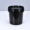 Balde de plástico redondo de 1000ml com tampa, recipiente de qualidade alimentar para mel, creme de água, balde de armazenamento de cereais, 10 peças / lote C0116216U