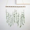 Decorative Flowers Simulated Eucalyptus Dream Catcher Artificial Leaf Green Plant Hanging Welcome Doorplate Wall Ornaments