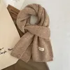 Sciarpe Donne Coreane Cashmere Lady Inverno Addensare Caldo Morbido Scialli di Pashmina Avvolge Sciarpa Lunga Lavorata a Maglia di Colore Puro Femminile per