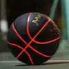 Bollar LED Basketball Light Up Bright Streetball Pu Leather Regular Size 7 Basketball Glow in the Dark for Night Play Gift 231213