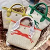 Womens Weave Le Replay Longchammp Tote Bag Lady Straw Canvas Pochette Mini Handbag Designer Crossbody Clutch Bag Mens Shoulder Travel Raffia Beach Bags