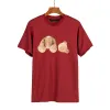 T-shirt pour hommes T-shirt imprimé ours en peluche décapité à la mode en vrac vêtements pour hommes et femmes lettre à manches courtes plage rétro mode rue pop style t-shirts