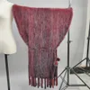 Scarves 2023 Women 100 Natural Mink Fur Winter Fashion Knitting Genuine Shawl Long Style Soft Warm Scarf Shawls 231214