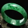 59 mm zertifizierter smaragdgrüner Jadeit-Jade-Armreif, handgefertigt, G04228R