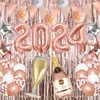 Autres fournitures de fête d'événement Décorations de bonne année Kit de guirlande d'arche de ballons de l'année 2024 pour la décoration de Noël Thème Années Eve Party Supplies 231214