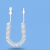 66W 5A Spring Pull Telescopic Line Car charger Cable 1M/1.5M Silicone Spring Telescopic Charging Transmission Cable For Iphone Samsung Type-C Charging Cables