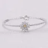 Pulsera Swarovski de diseñador para mujer, brazalete de alta calidad, pulsera de Margarita mágica de amor, elemento femenino, pulsera de flores de cristal para mujer