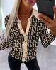 Blouses Femme Chemises Sexy moulante mince femmes Blouse chemise mode impression col rabattu simple boutonnage dames hauts élégant bureau chemise froncée YQ231214