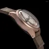 Horloges Horloge Voor Heren Cusn8 Brons 36 Mm Vintage Pols Militair 150 Waterdicht Super Lichtgevende Drop