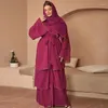 Party klänningar muslimska kimono abaya för kvinnor elegant dubai lång kalkon islamisk kafta mantel med bälte hijab afrikanska femme kläder
