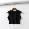 Tanks pour femmes Été Vintage Blanc Crop Tops Femmes Biker Noir Punk Sexy Débardeur Coréen Streetwear Recadrée Sans Manches Feminino