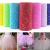 25 jardas 15cm glitter lantejoulas tule rolo tutu tecido decoração de casamento organza laser diy artesanato festa de aniversário suprimentos branco c092237i