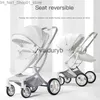 Poussettes # Poussette bébé 2in1 / 3 en 1 chariot de luxe avec siège auto coquille d'oeuf nouveau-né en cuir haute paysagevaiduryb Q231215