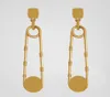 Boucles d'oreilles de créateurs pour femmes Gold Paper Clip Boucles d'oreilles pendantes Mode Hommes Dangle Boucle d'oreille Luxurys Hoops Bijoux V Goujons 925 Argent Or8898486