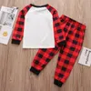 Familie Bijpassende Outfits Kerst Pyjama Set Xmas Volwassen Kid Kleding Top Broek Famaly Nachtkleding Baby Romper 231214