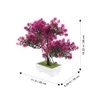 Fleurs décoratives 2 pièces Simulation bienvenue pin anniversaire décoration fille bonsaï arbre plastique bureau