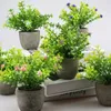 Fiori decorativi Succulente artificiale realistico Pianta di giada finta in vaso elegante per interni o esterni a bassa manutenzione