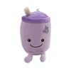 Cartoon Autumn Milk Tea Cup Plush Doll Pendant Keychain Söt ryggsäck Ornament Dekorativa dockor Festival Gift Party Favor Q831